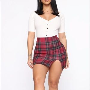 BNIB Fashion Nova Plaid Skirt